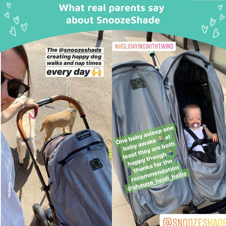 SnoozeShade Plus Deluxe (6m+) Universal-fit buggy & pushchair sun shade & baby sleep aid | Blocks up to 97.5% of UV