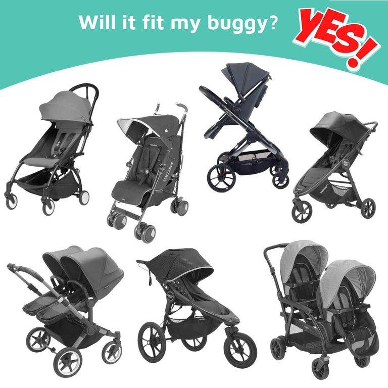 SnoozeShade Plus Extra (6m+) | Buggy & pushchair sun shade | Universal fit, blocks up to 99% of UV & helps little ones nap