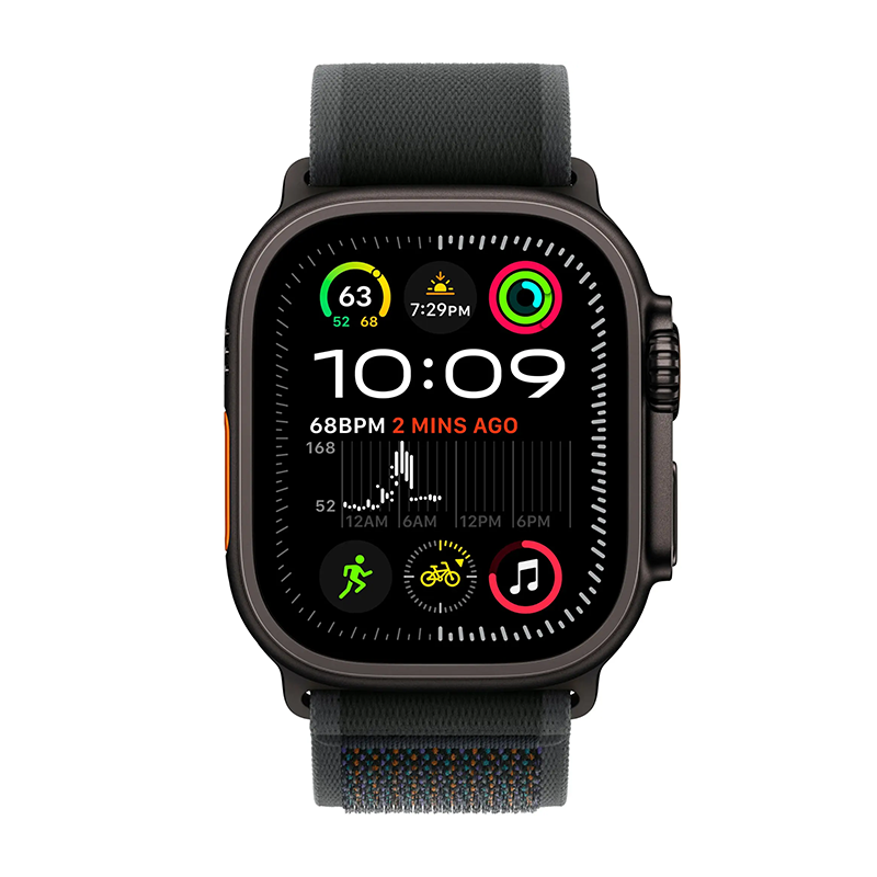 Apple Watch Ultra 2 49mm GPS Cell Black Titanium Case Trail Loop S/M MX4U3LW/A