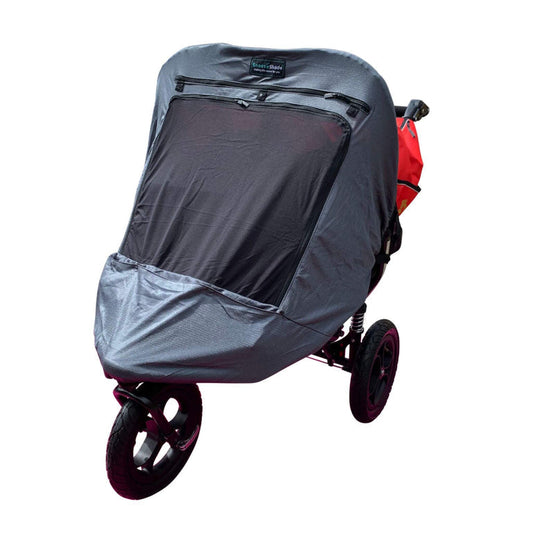 SnoozeShade Twin Deluxe (suitable from birth) | Double buggy/pushchair sun and sleep shade | Blocks up to 97.5% of UV