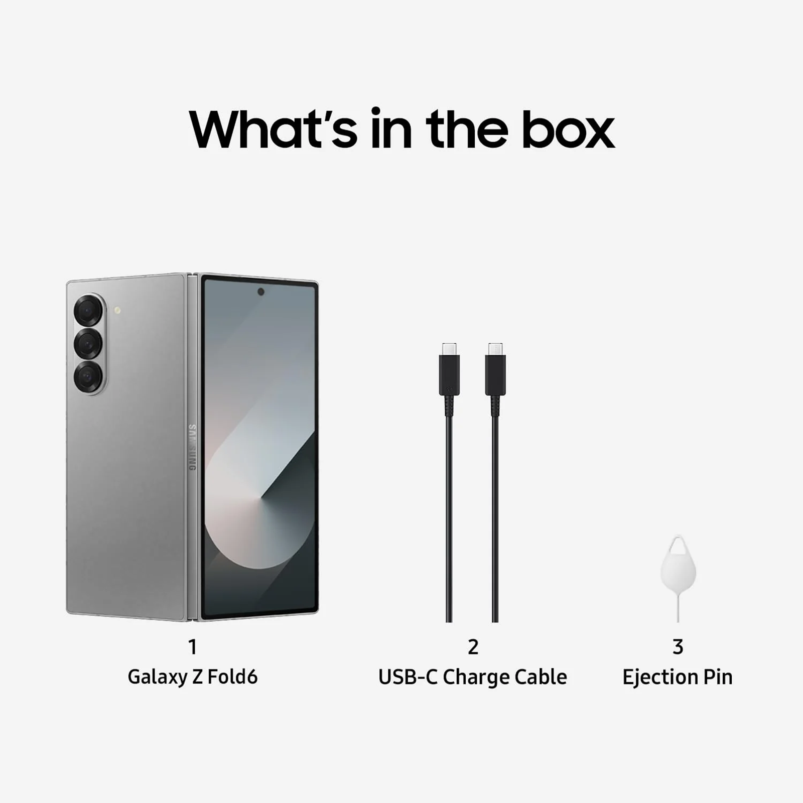 Samsung Galaxy Z Fold 6 12GB 256GB Silver Shadow SM-F956UZS Android Smartphone