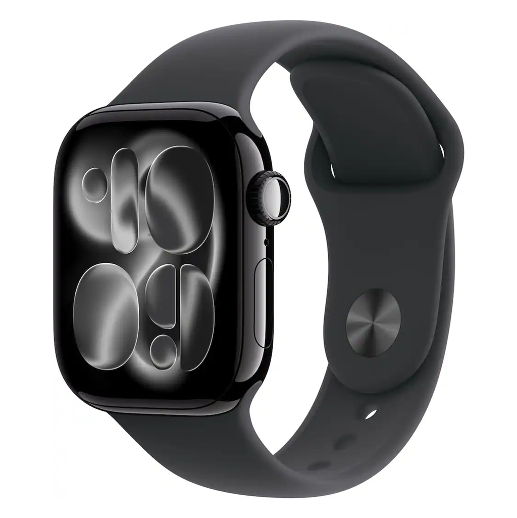 Apple Watch Series 11 42mm GPS Jet Black Case w Black Sport Band S/M MEQT4LW/A