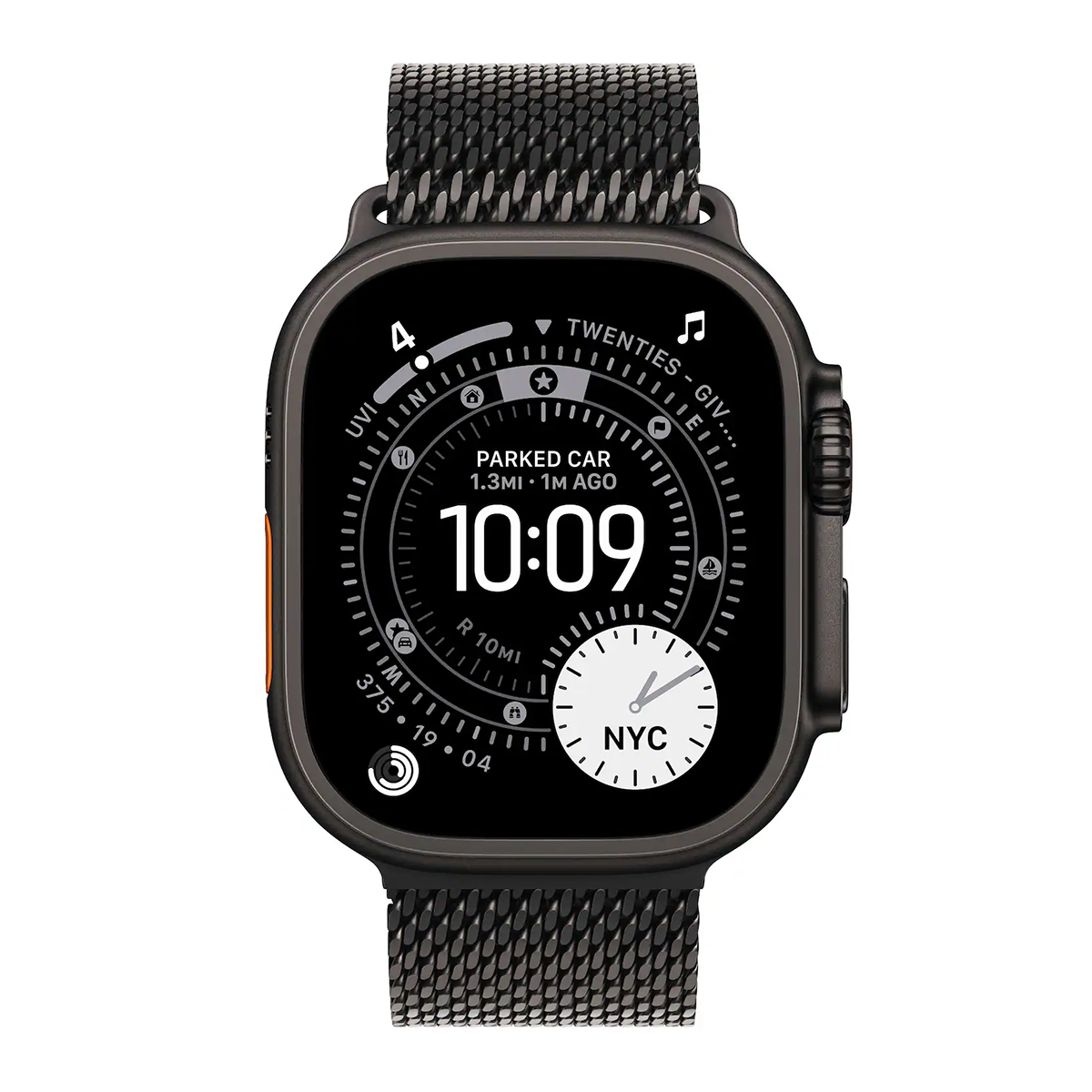 Apple Watch Ultra 3 49mm GPS Cellular Black Titanium w Milanese Loop L MF1T4LW/A