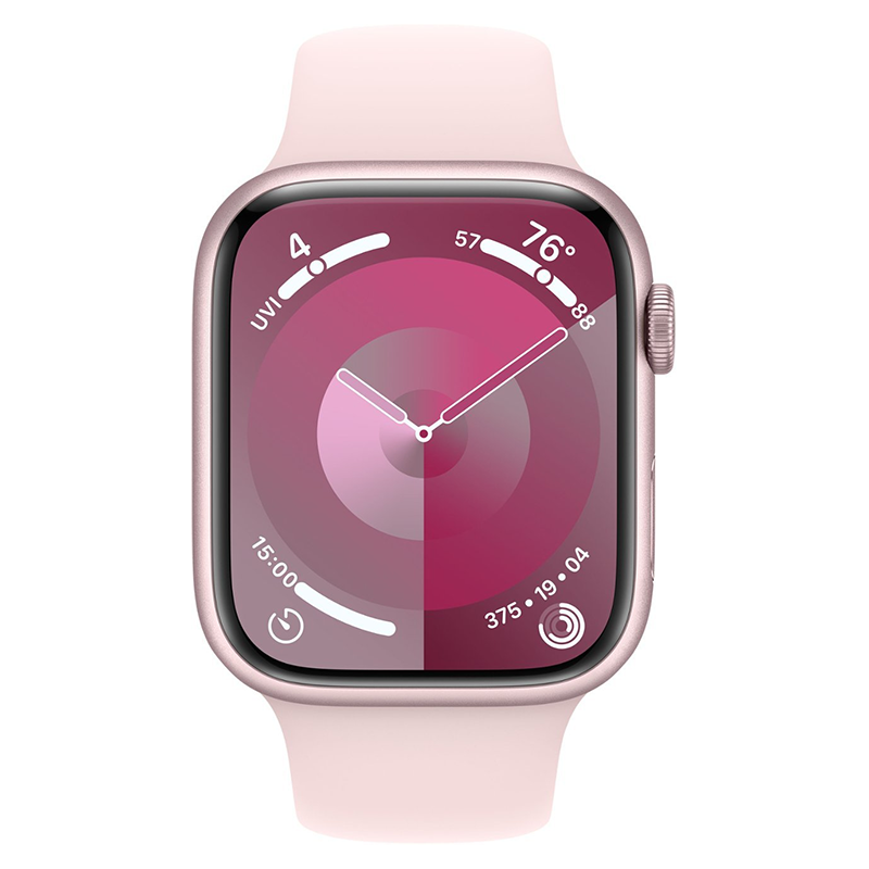 Apple Watch Series 9 45mm Cellular Pink Case w/ Pink Sport Band S/M MRMK3LL/A