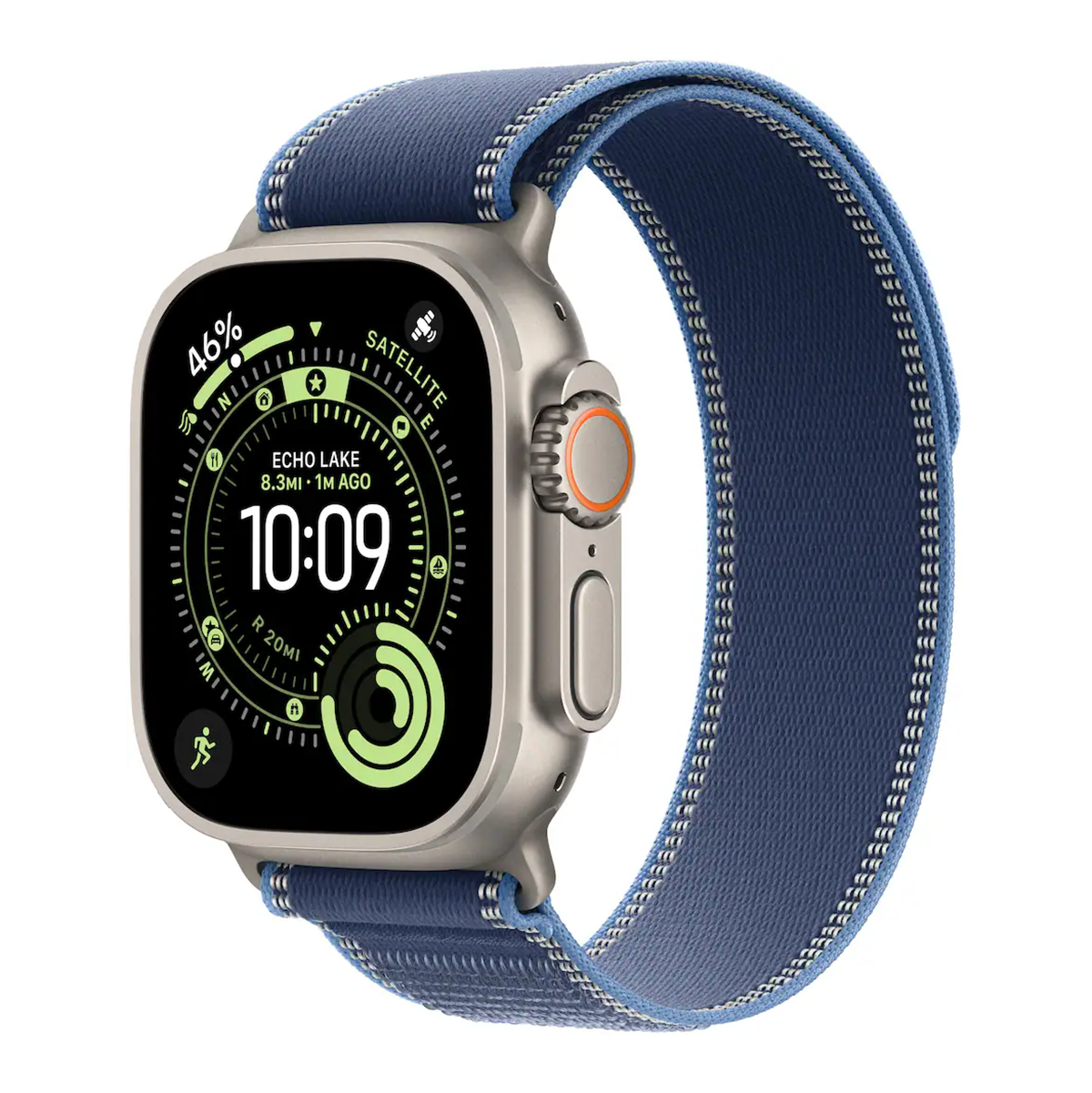 Apple Watch Ultra 3 49mm GPS Cell Natural Titanium w/ Blue Trail Loop MEWU4LW/A