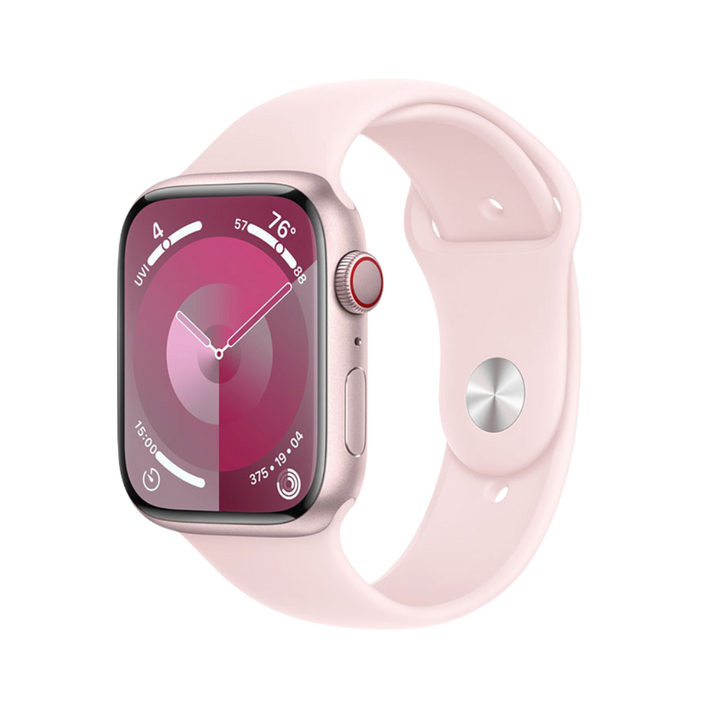 Apple Watch Series 9 GPS + Cellular 45mm Pink Case w Light Pink Band MRML3LL/A