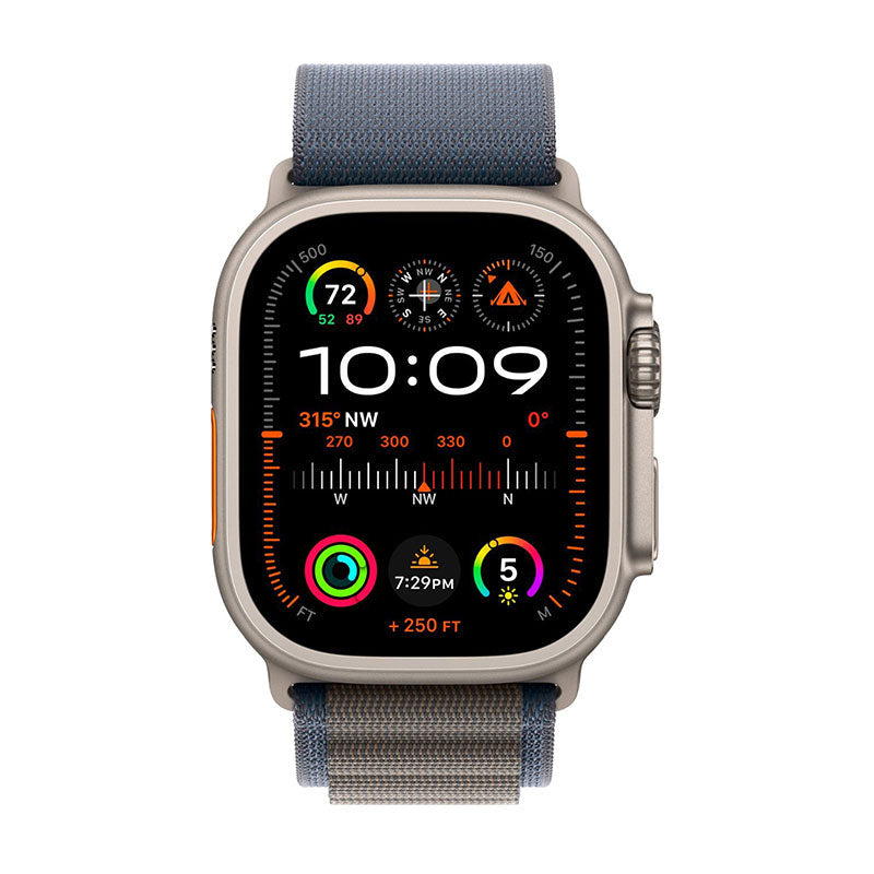 Apple Watch Ultra 2 GPS+Cellular 49mm Titanium Case w Blue Alpine Loop MREK3LL/A
